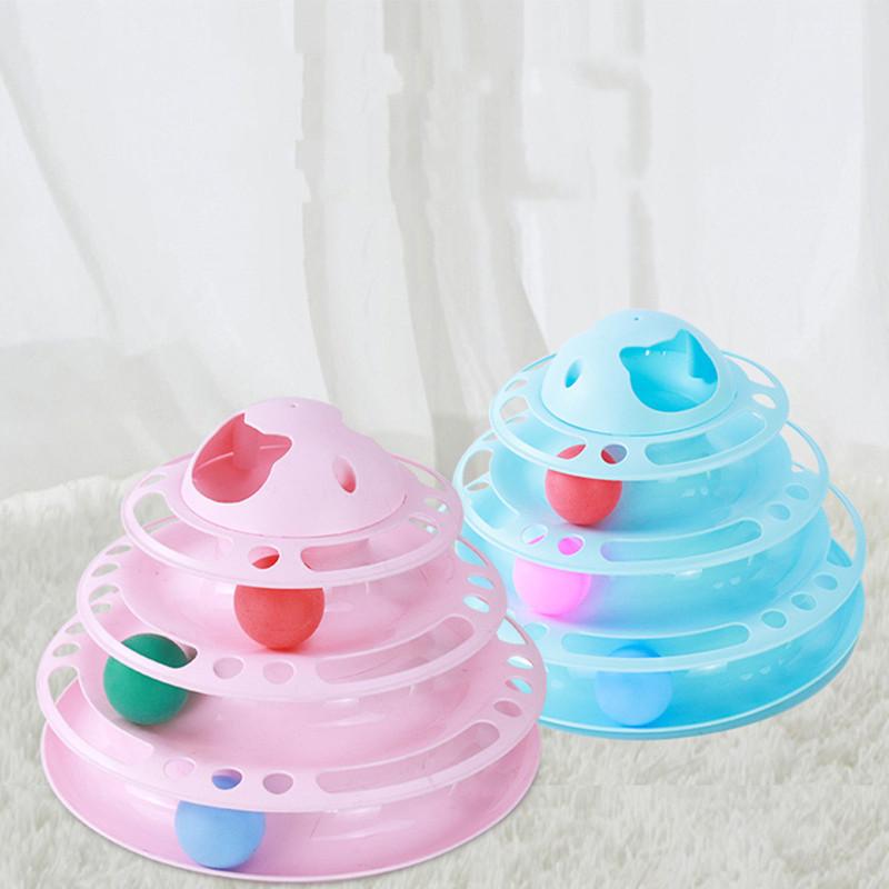 Katzen-Spielzeug-Set Vierstöckiges Katzen-Karussell Mit Interaktiven Und Pädagogischen Funktionen Leichtes Plastik Mehrere Farben Erhältlich