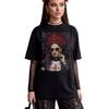 "Russian Girl" Graphic Oversized T-Shirt Modern Folk Art Print Fashion Streetwear High Quality Summer Top