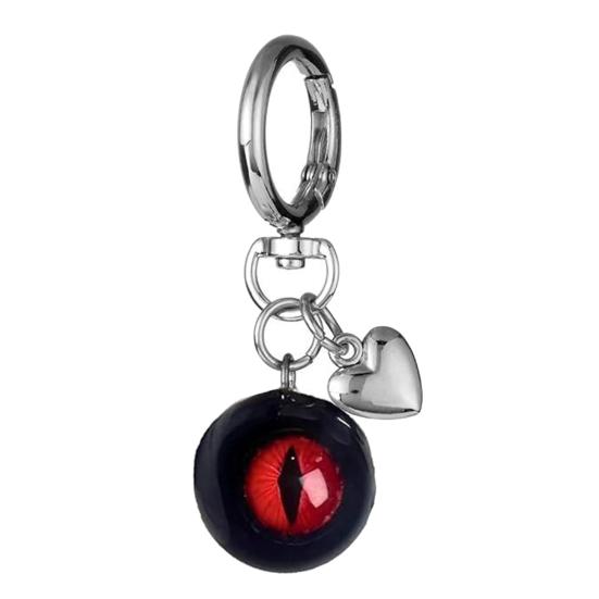 Gothic Horror Keychain Eyeball Charm Handmade Resin Keyring Halloween Inspired Key Chain Backpack Accessories