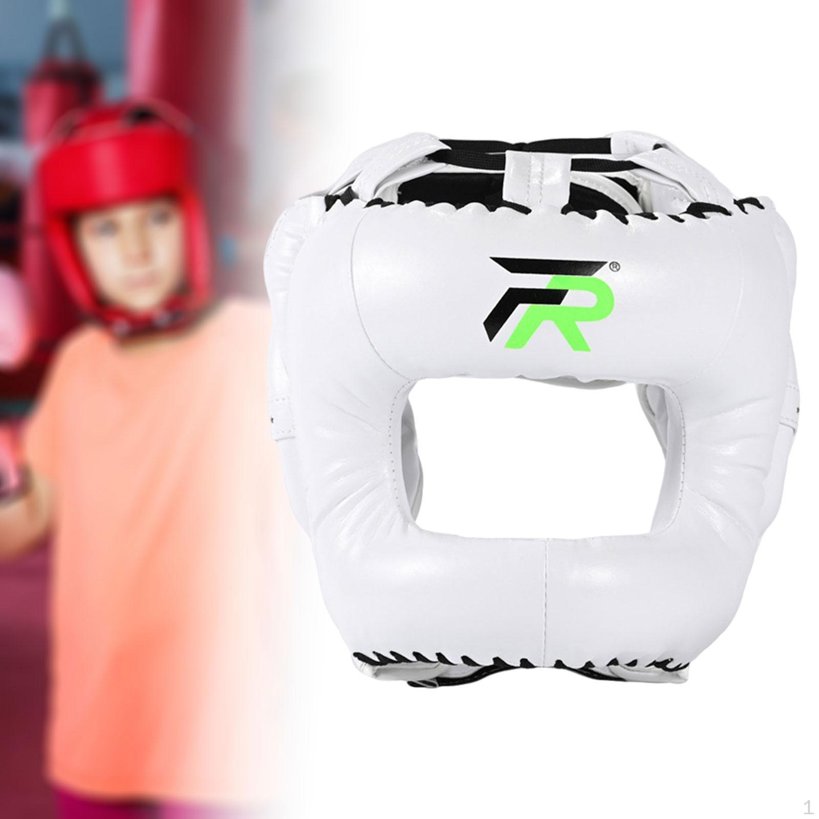 

Амортизирующий боксерский шлем для мужчин, женщин, детей, тхэквондо, санда, кикбоксинг White XL