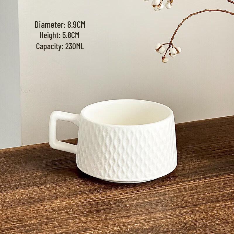 Qiwei Retro Ceramic Coffee Cup Set with Lid