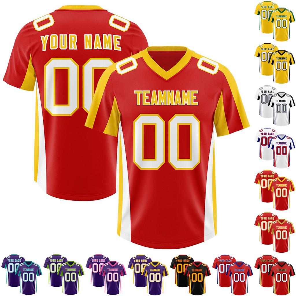 Custom Football Jerseys Personalized Printed Team Name & Number Sports Uniform For Men Women Youth