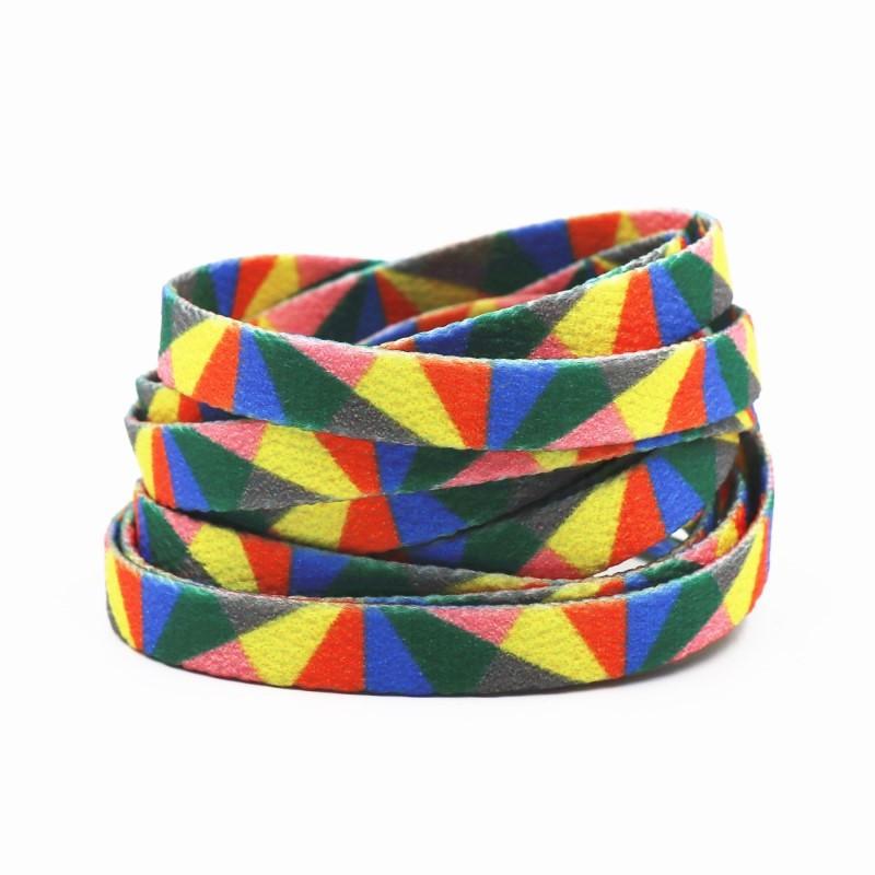 Flat Candy Color Gradient Shoe Laces Party Camping Boots Shoelace Canvas Strings Length 50Cm 80Cm 100Cm 120Cm Shoes Woman Men
