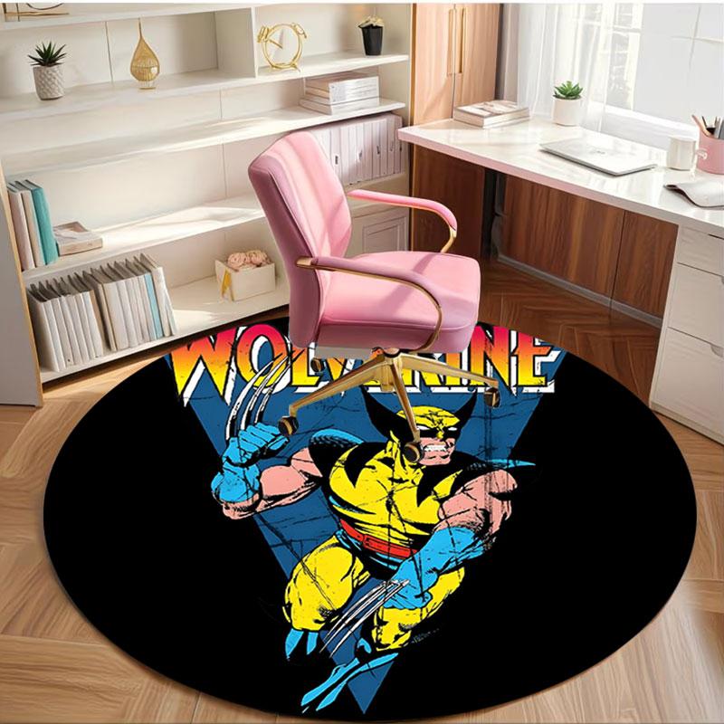 Wolverine Print Round Rug, Washable Floor Carpet, For Entryway Dorm Laundry Room Office Study, Home Decor Birthday Christmas Gift