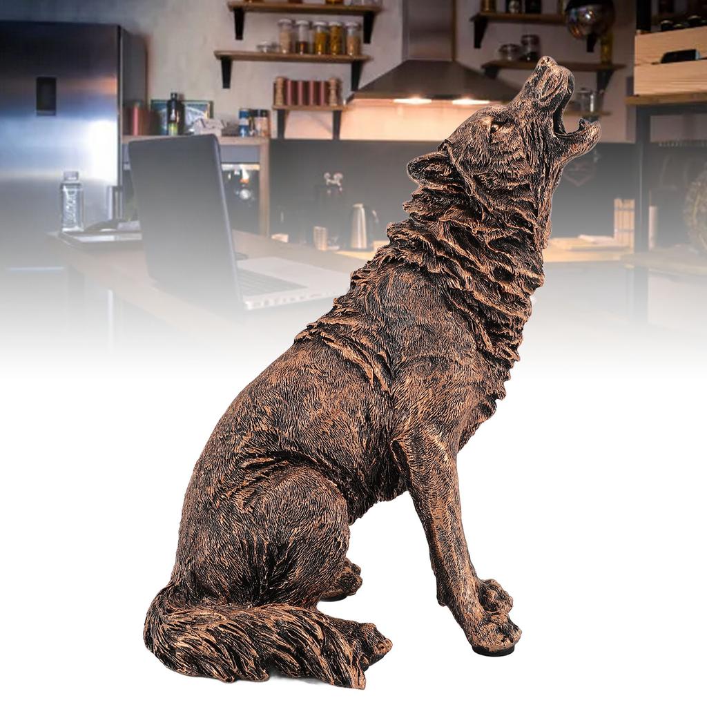 Wolfsstatue aus Kunstharz, innovative Wolfs-Sammelfigur, Dekorationsfigur für Zuhause und Büro