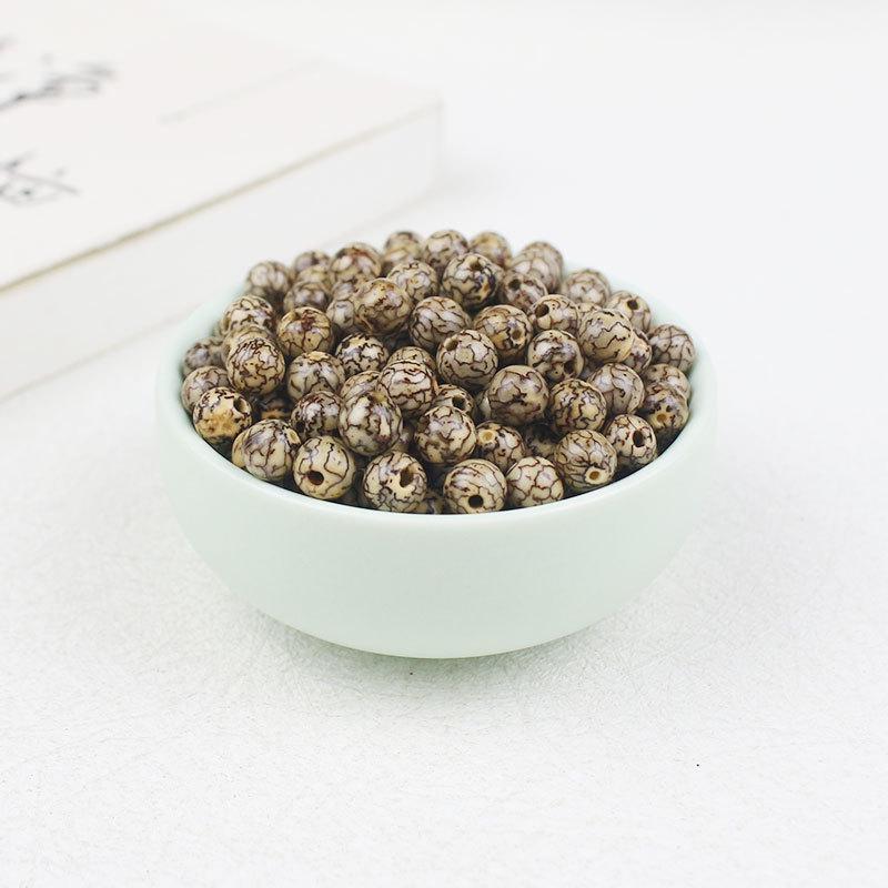 Silver Line 6MM Bodhi Seed Beads for DIY Buddhist Wenwan Accessories, New Chinese Style