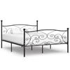 VidaXL Bed Frame and Slat Base Black Metal 180 X 200 Cm