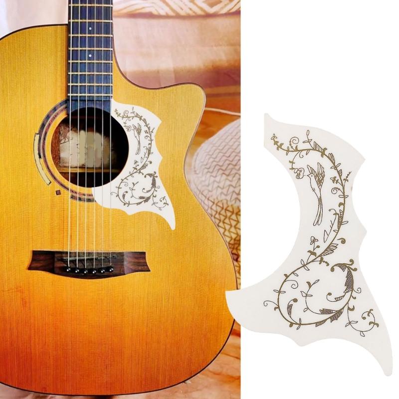 Battipenna Sostitutivo per Chitarra Acustica Materiale PVC di Alta Qualità Con Design Autoadesivo Modello Floreale