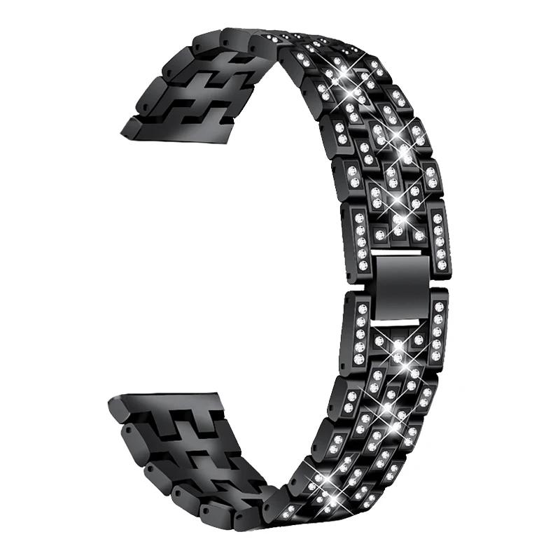 

Diamond Strap For HUAWEI WATCH GT 5 41mm Watchband For Huawei Watch GT5 Pro 42mm Wristband huawei watch gt 4 41mm Metal Bracelet Universal 18mm чорний
