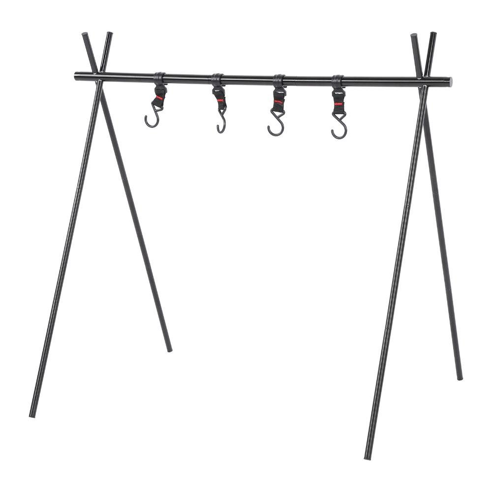 Aluminum Alloy Triangle Storage Tripod Multifunction Cookware Hanger Folding Hanging Rack  Picnic