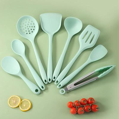 Set di 5 spatole in silicone verde nordico - Antiaderenti, utensili da cucina per alimenti