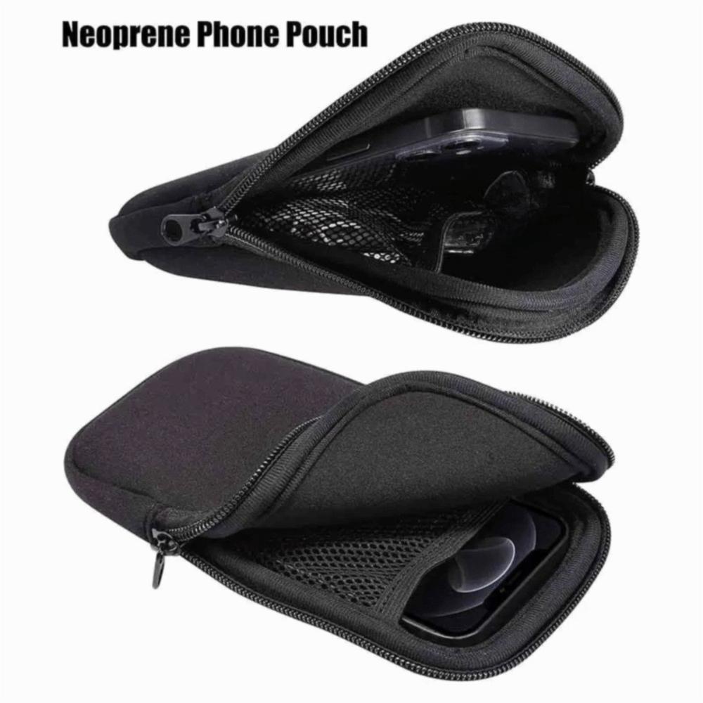 Neoprene Mobile Phone Bag With Lanyard Cellphone Storage Bag Mobile Phone Pouch  Key Storage