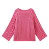 Oversize Knit Pullover Women Casual Lazy Round Neck Kink Solid Sweater Female 2024 Autumn Winter Loose Sleeves Knitwear Lady