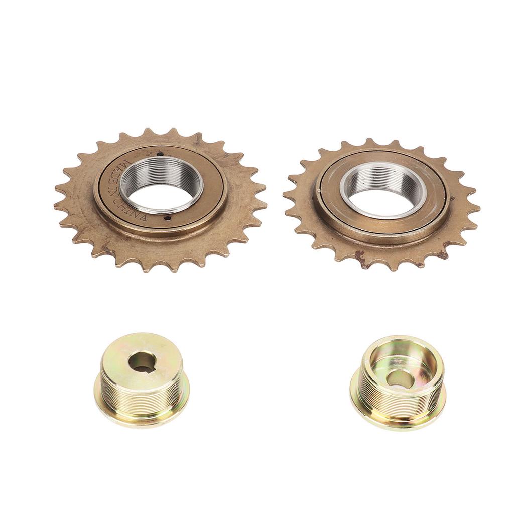 Bike 24T Freewheel Bike Freewheel Adapter Iron with 22T 24T Freewheel Left Right Drive Freewheel Adapter for Modification