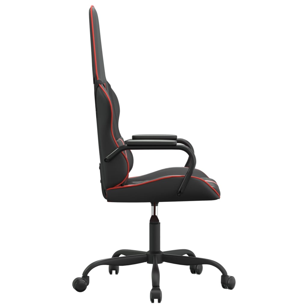 Gaming Chair Black and Red Synthetic Leather