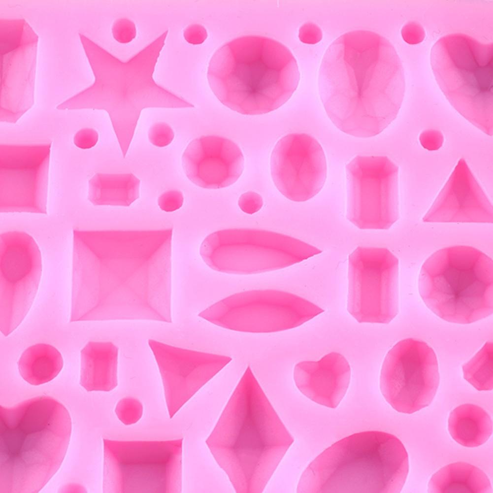 Molde de silicona para fondant con forma de diamante 3D para decorar tartas y hornear