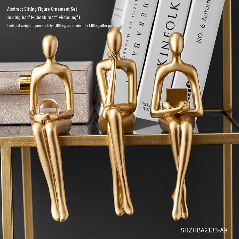 Modern Abstract Art Ornaments for Bookshelf or Living Room Display