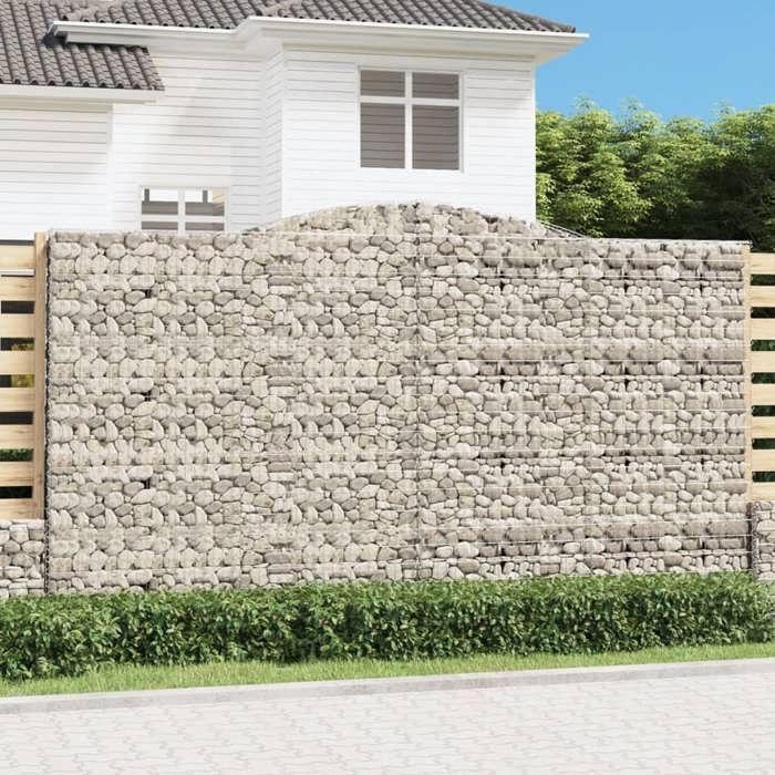VidaXL 2x Arched Gabion Baskets Arched Gabion Cages Gabion Walls Garden Fences Terrace Outdoor 3146944