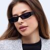 Protective Glasses 3pcs New Women Narrow Frame Square Frame Sun Glasses Simple Style UV400 Shades Black Lens Sunglasses