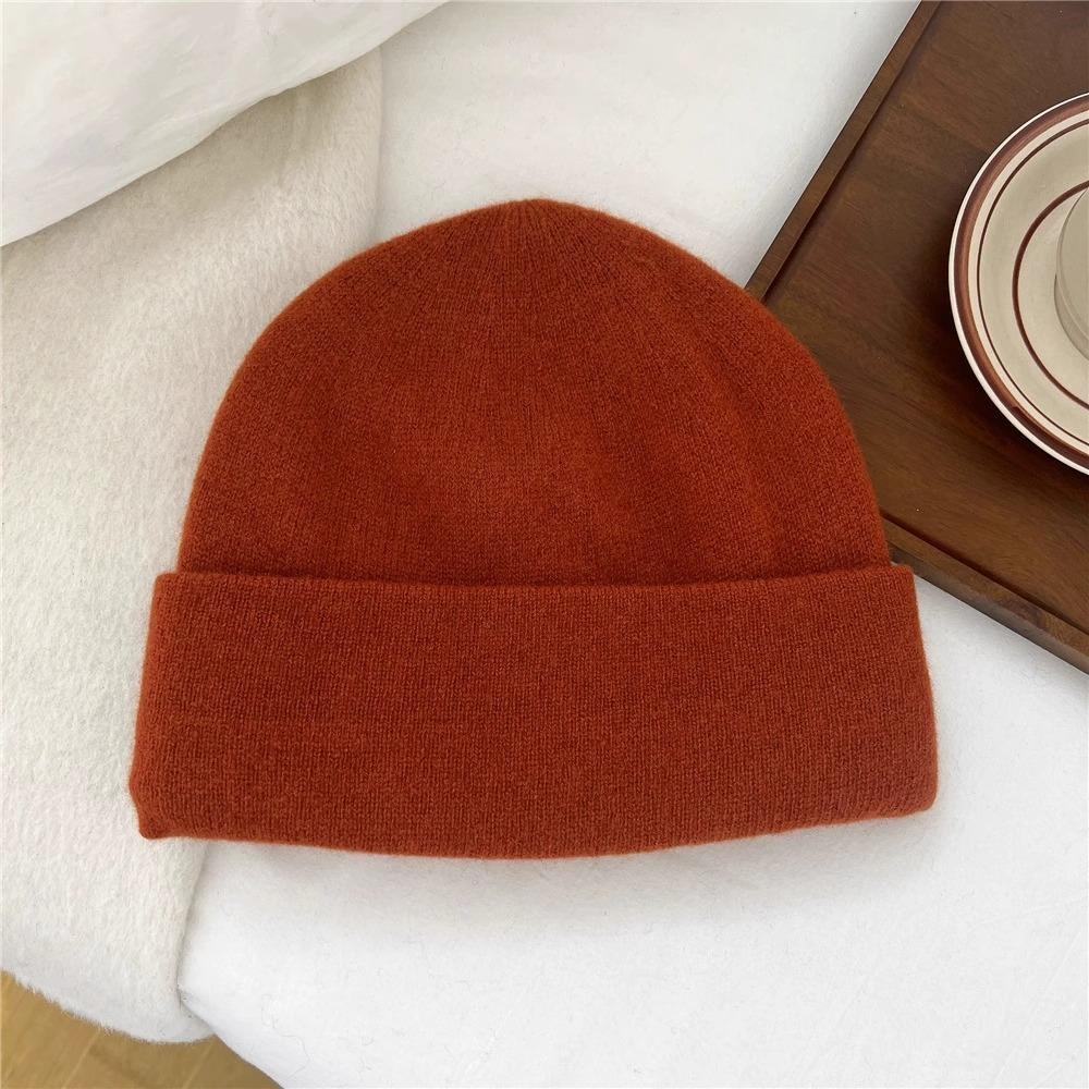 Woolen Knitted Cap for Women A Versatile and Face Enhancing Small Ear Protecting Woolen Cap for Autumn and Winter