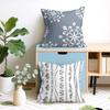 4 Stück Blau-Graue Damast-Kissenbezüge, Vintage Florale Kissenhüllen für Sofa Schlafzimmer Wohnzimmer Heimdekoration 45x45cm