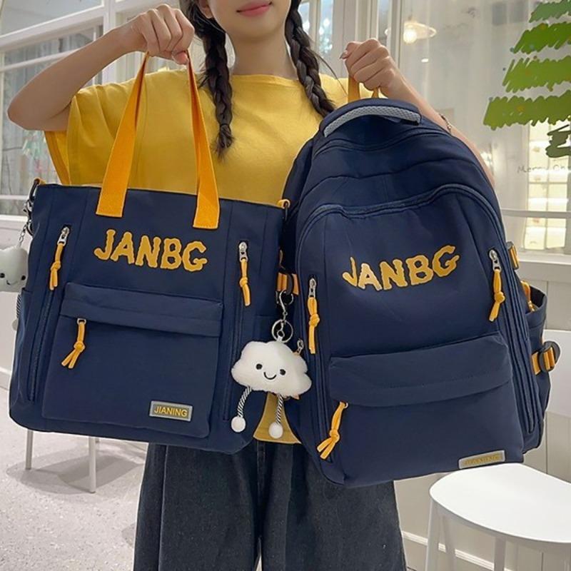 School Bag New High-value College Style Simple Letter Make-up Bag Light Travel Large-capacity Backpack