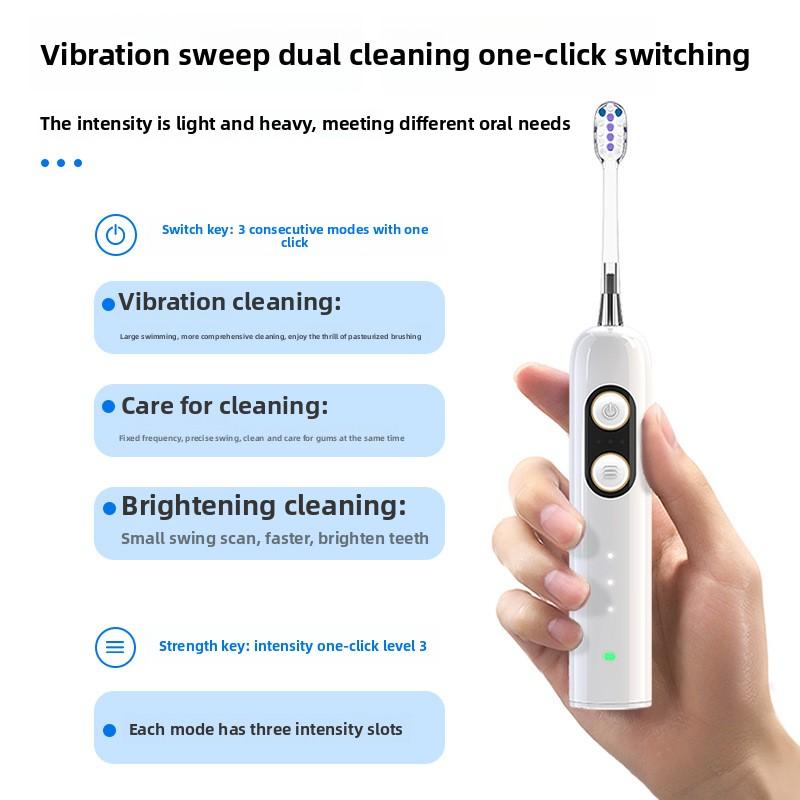 Cleaning Electric Toothbrush Upgraded To 50-degree Large-swing Arc Intelligent Servo Electrical Acoustic Wave Scanning and Vibration Integration