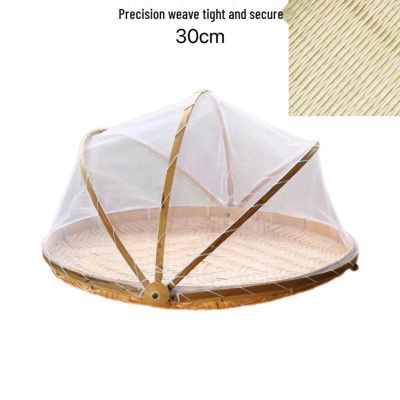 Insect-Proof Bamboo Mesh Food Drying and Storage Basket