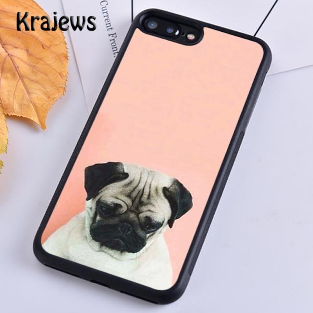 Krajews CUTE PUPPY PUG DOG MOPS Phone Case Cover For iPhone 14 5 6s 7 8 Plus X XR XS 11 12 13 Pro Max Samsung S21 S22ultra Plus