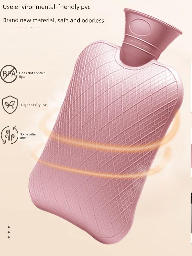 2025 New Model Hot Water Bottle, Water-Filled Warm Water Bag, Explosion-Proof and Leak-Proof, Thickened Pvc, Hand Warmer, Warm Palace Warmer, Warm