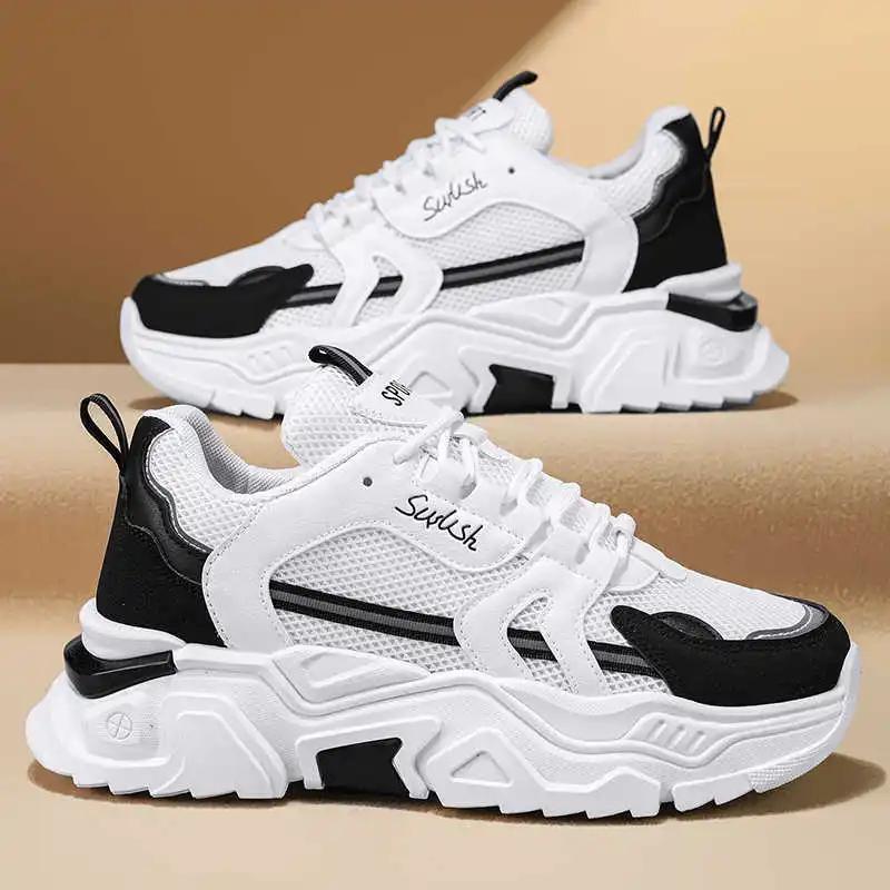 Fashion Height Increasing Round Foot Basketball Shoes High Quality Mules Women's White Tenes Women Sneakers Original Sport 2025g