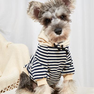 Roupas para animais de estimação Casaco quente de inverno Listrado Casaco com capuz Roupas para cães e gatos Chihuahua Roupas para cães pequenos e médios Bulldog francês