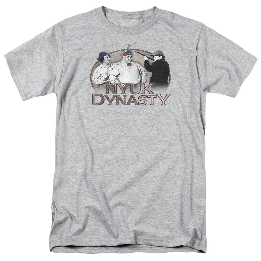 Three Stooges T-Shirt NYUK Dynasty Athletic Heather Tee Unisex T-Shirt XXXL