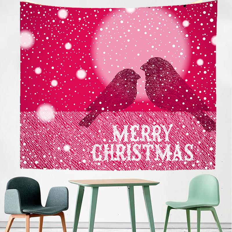 Christmas Series Santa Claus Pattern Tapestry TV Background Wall Landscape Tapestry Hanging Cloth