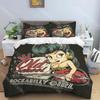 R-Retro rock hip hop music fashion trend print three piece set suitable for children or adults quilt cover pillowcase bedding
