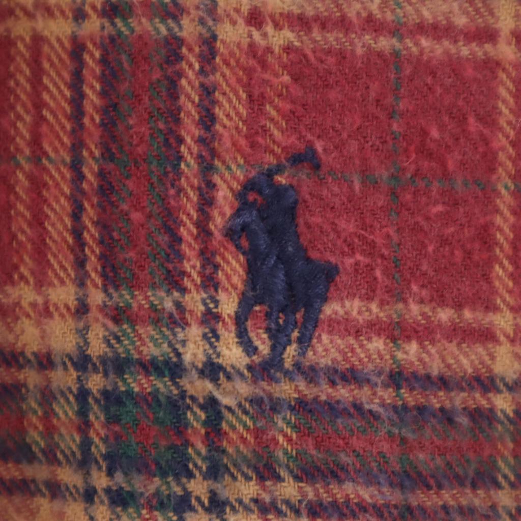 POLO COUNTRY RALPH LAUREN 80s 90s Old Check Pattern Long sleeve Button down shirt Men's Used