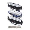 FLEOR 3pcs Ceramic Hot Dual Rails Pickup +Single Coil Pickup+Hot Dual Rails Pickup for ST SSS Electric Guitar Parts
