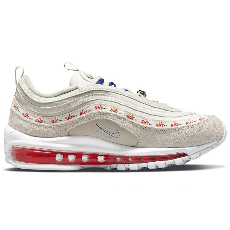 Nike Wmns Air Max 97 SE First Use Osso Chiaro Rosso Universitario Blu Reale Profondo DC4013-001