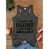 Funny text, forget about things printed stylish casual tank top