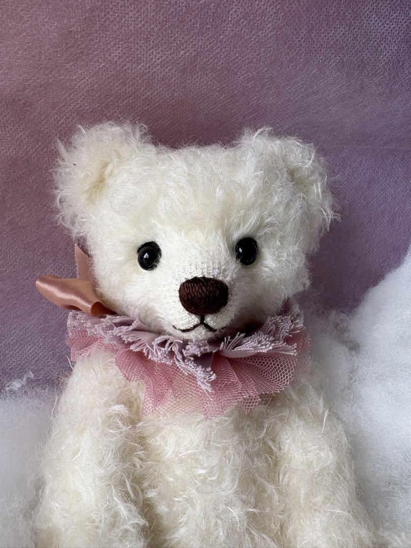 

[USED] Teddy Bear White Bear Plush Toy Latin Mohair
