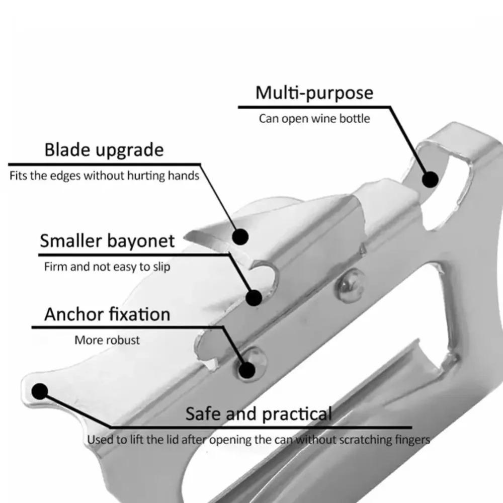 2In1 Bottle Can Opener Steel Can Lid Opener Beer Can Openers  for Bar Kitchen Accessories
