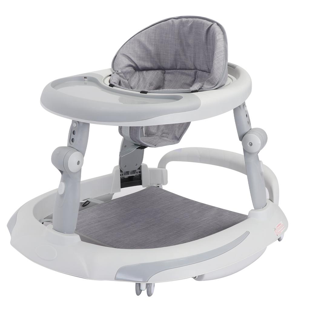 Ubravoo Foldable Baby Walker With O-Shaped Legs & Multi-Function Rollover Prevention, 6-18 Months, Adjustable Height, Music Toy