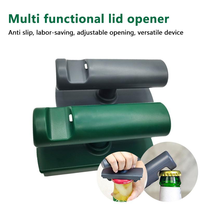 Multifunktions-Flaschenöffner Verstellbarer Flaschenöffner mit einziehbarem Griff Gläser-Deckelöffner Küchenhelfer