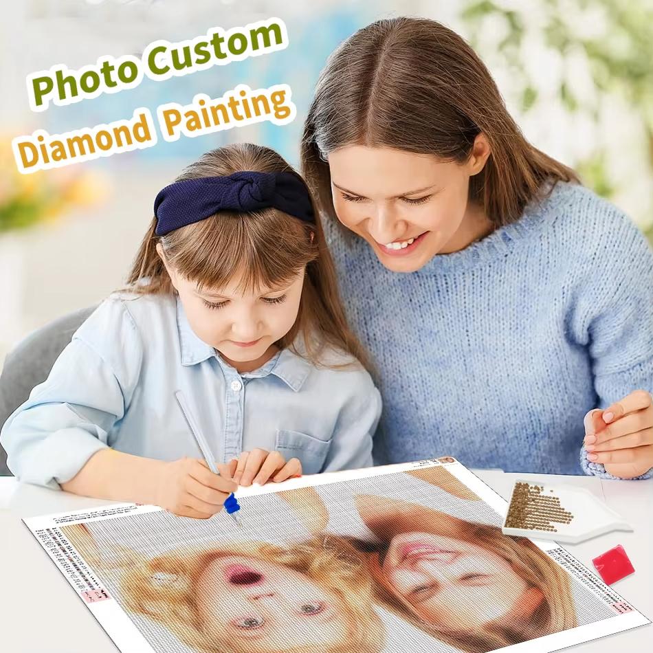 

DIY фото пользовательская алмазная картина полная круглая вышивка крестом мозаика алмазная вышивка персонализированные изображения искусство 30x40CM