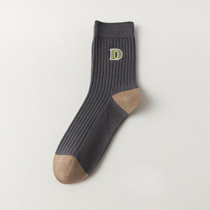 Male Autumn and Winter Thickened Warm Match Color All Match In The Sport Tube Socks