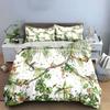 Set Biancheria da Letto Scimmia e Uccelli Giungla Tropicale 3pz Copripiumino con Stampa Botanica ad Acquerello Biancheria da Letto a Tema Natura per Camera da Letto
