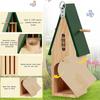 Butterfly House And Feeder Wooden Butterfly House Natural Butterfly Habitat with Butterfly Puddler Outdoor Hanging Butterfly Shelter And Feeder
