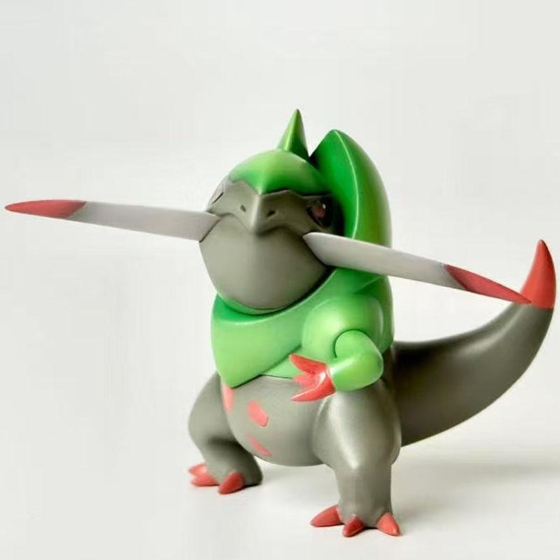 3 Stück Anime Pokemon Figuren Haxorus Actionfiguren PVC Sammlermodell Spielzeug Statue Schreibtisch Geburtstagsgeschenke