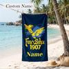 Fenerbahce SK Custom Name Printed Beach Towel Personalized Soft Towel For Swimming Beach Travel