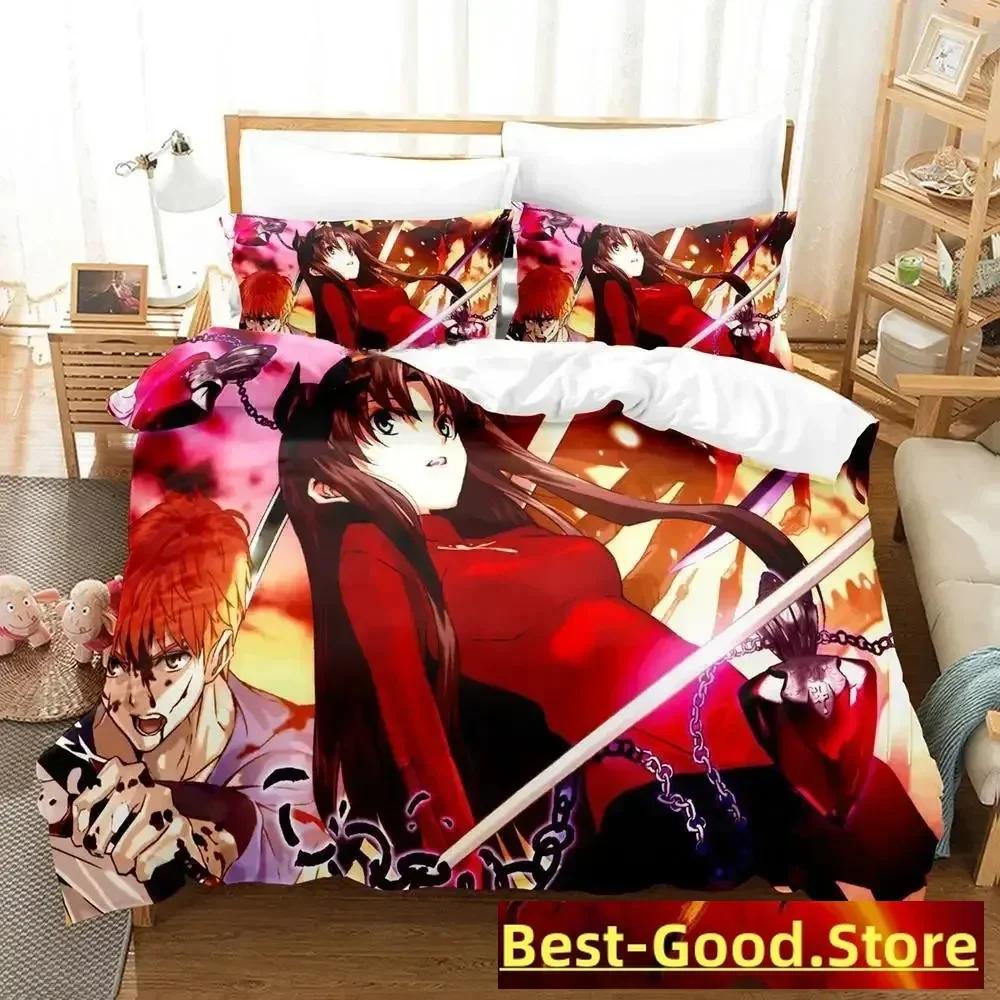 3D Print Anime FateStay Night Unlimited Blade Works Bed Set Duvet Cover Pillowcase Bedding Set Bed Linen Sheet Quilt Cover Full